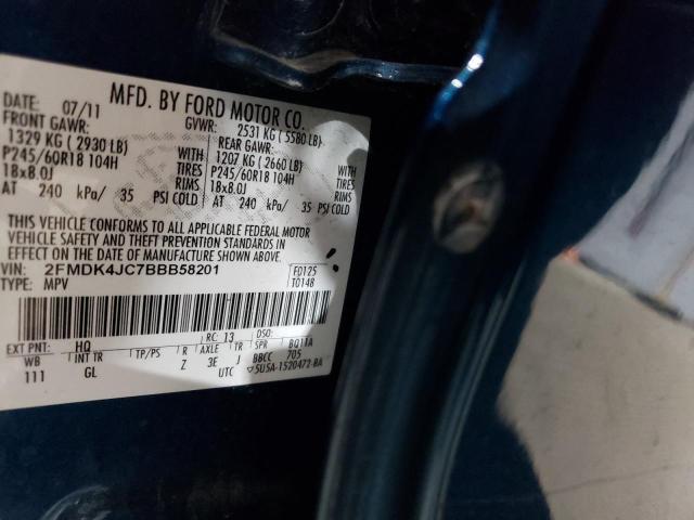 Photo 12 VIN: 2FMDK4JC7BBB58201 - FORD EDGE SEL 