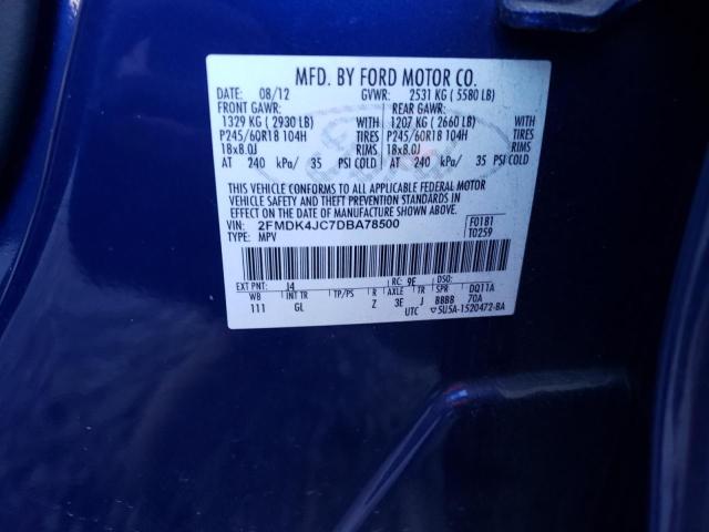 Photo 9 VIN: 2FMDK4JC7DBA78500 - FORD EDGE SEL 