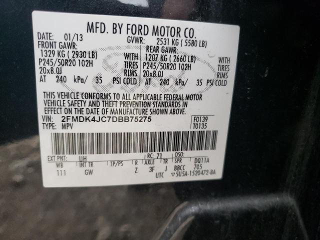 Photo 9 VIN: 2FMDK4JC7DBB75275 - FORD EDGE SEL 