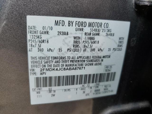 Photo 12 VIN: 2FMDK4JC8ABA87671 - FORD EDGE SEL 