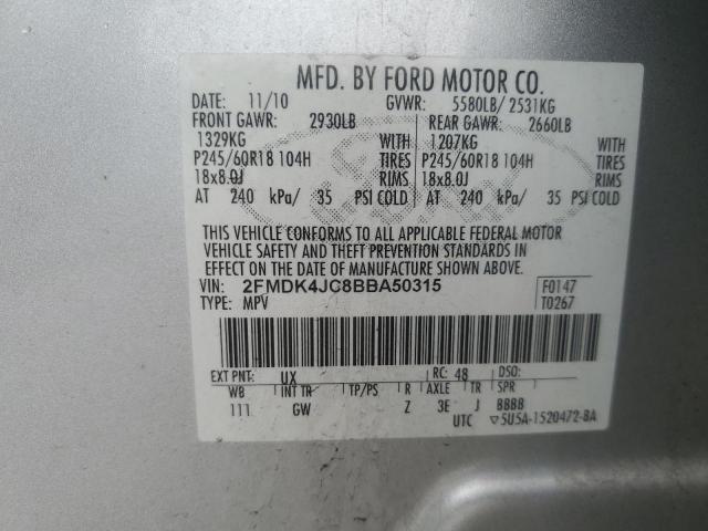 Photo 12 VIN: 2FMDK4JC8BBA50315 - FORD EDGE 