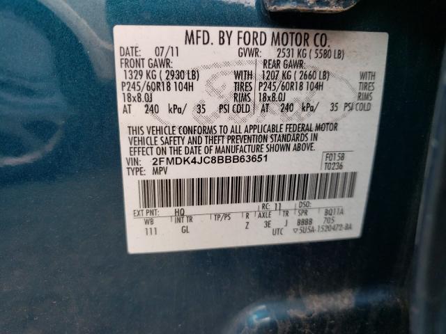 Photo 9 VIN: 2FMDK4JC8BBB63651 - FORD EDGE SEL 