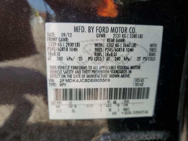 Photo 12 VIN: 2FMDK4JC8DBB05509 - FORD EDGE SEL 