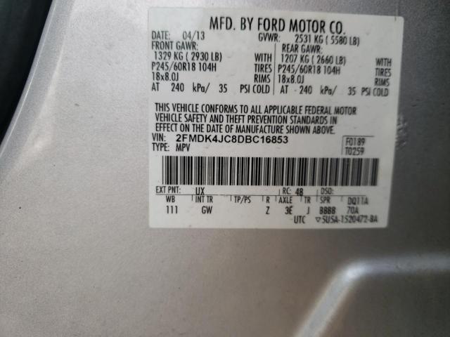 Photo 9 VIN: 2FMDK4JC8DBC16853 - FORD EDGE SEL 