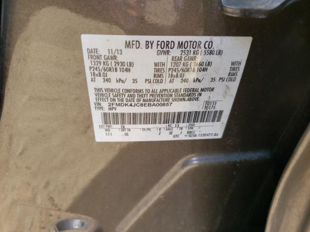 Photo 9 VIN: 2FMDK4JC8EBA00857 - FORD EDGE SEL 