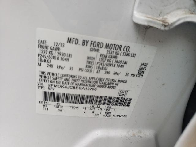 Photo 9 VIN: 2FMDK4JC8EBA13706 - FORD EDGE SEL 