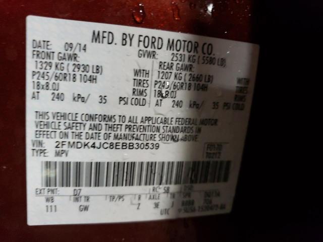 Photo 13 VIN: 2FMDK4JC8EBB30539 - FORD EDGE SEL 