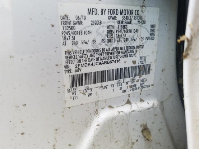 Photo 8 VIN: 2FMDK4JC9ABB67416 - FORD EDGE SEL 