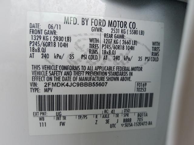 Photo 9 VIN: 2FMDK4JC9BBB55607 - FORD EDGE SEL 
