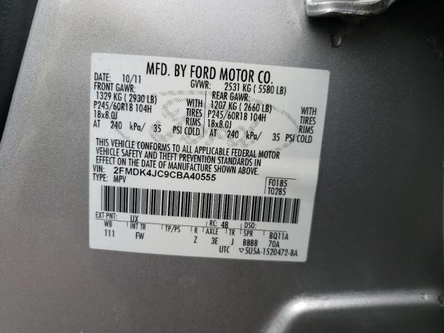 Photo 9 VIN: 2FMDK4JC9CBA40555 - FORD EDGE SEL 