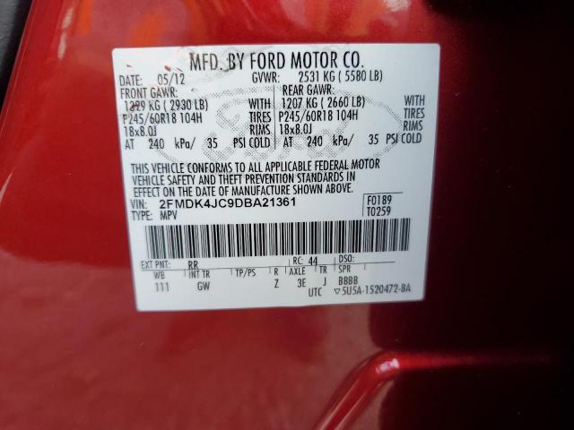 Photo 12 VIN: 2FMDK4JC9DBA21361 - FORD EDGE SEL 