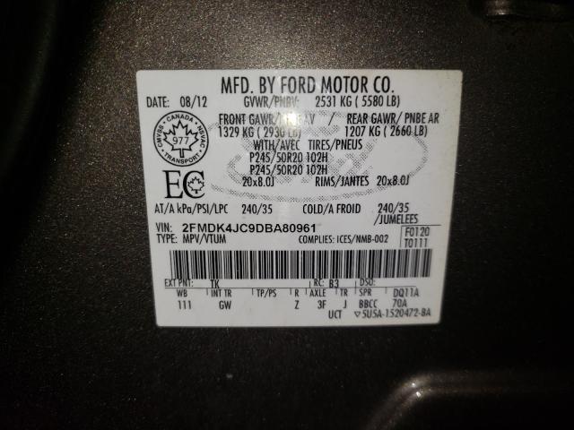 Photo 9 VIN: 2FMDK4JC9DBA80961 - FORD EDGE SEL 