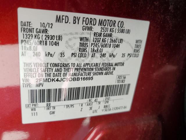 Photo 12 VIN: 2FMDK4JC9DBB16695 - FORD EDGE 