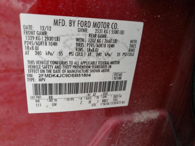 Photo 12 VIN: 2FMDK4JC9DBB51804 - FORD EDGE 