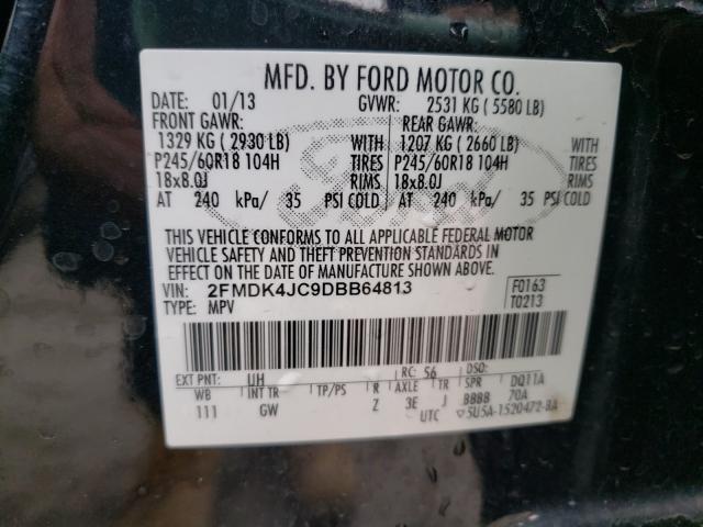 Photo 9 VIN: 2FMDK4JC9DBB64813 - FORD EDGE SEL 