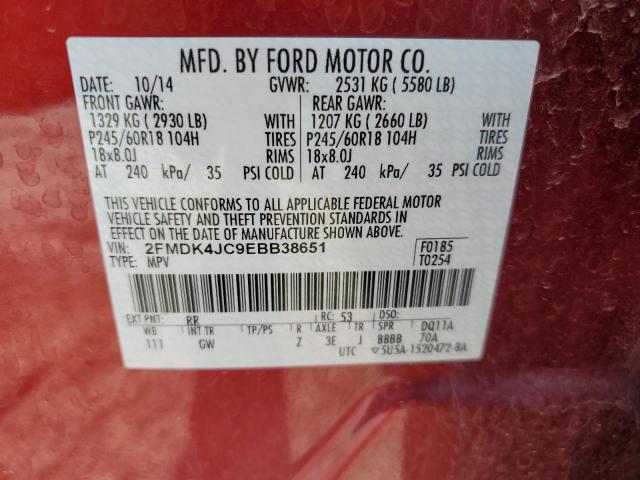 Photo 13 VIN: 2FMDK4JC9EBB38651 - FORD EDGE SEL 