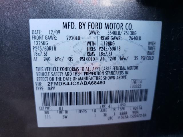 Photo 9 VIN: 2FMDK4JCXABA68460 - FORD EDGE SEL 