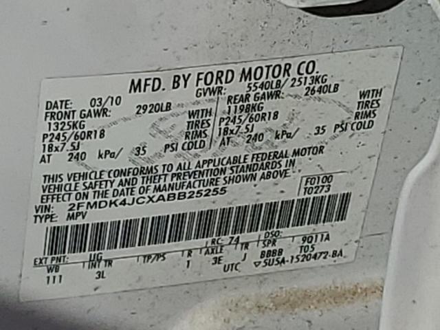 Photo 9 VIN: 2FMDK4JCXABB25255 - FORD EDGE SEL 