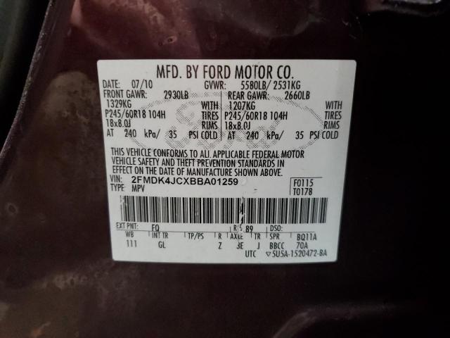 Photo 11 VIN: 2FMDK4JCXBBA01259 - FORD EDGE SEL 