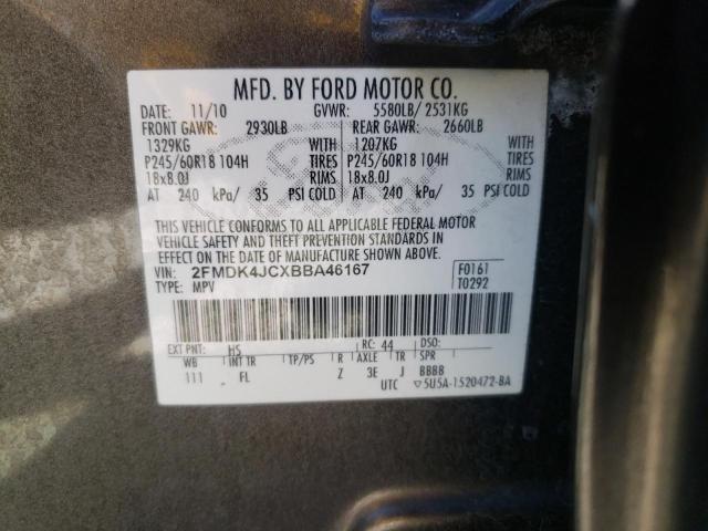 Photo 9 VIN: 2FMDK4JCXBBA46167 - FORD EDGE SEL 