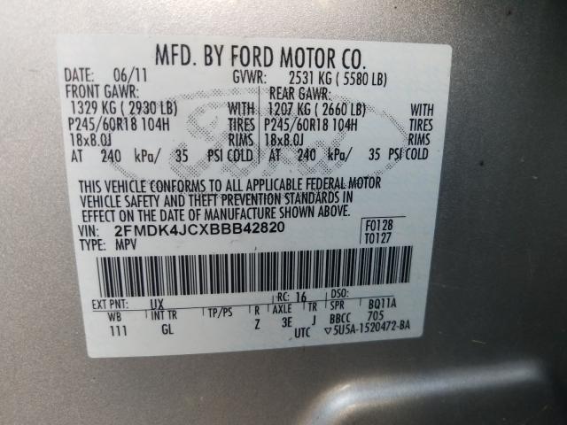 Photo 9 VIN: 2FMDK4JCXBBB42820 - FORD EDGE SEL 