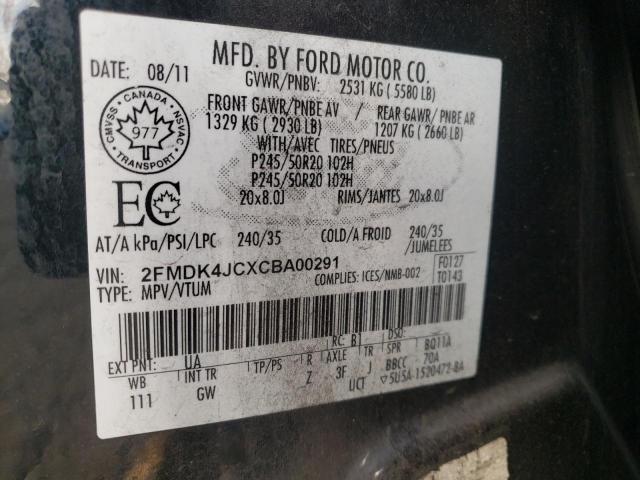 Photo 9 VIN: 2FMDK4JCXCBA00291 - FORD EDGE SEL 