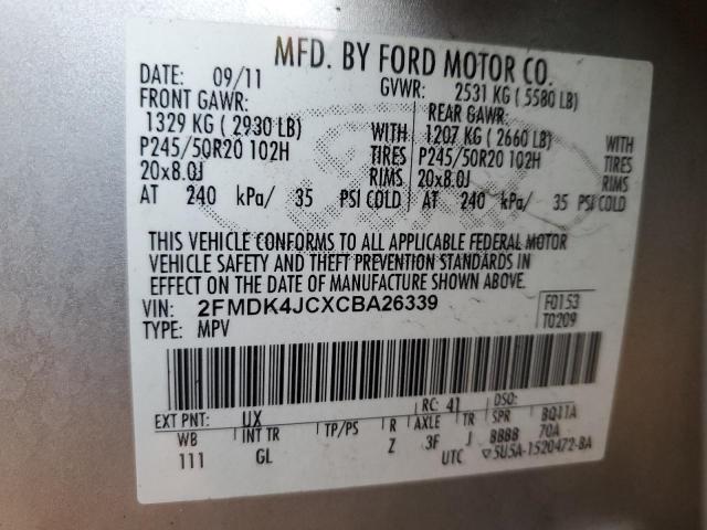 Photo 9 VIN: 2FMDK4JCXCBA26339 - FORD EDGE SEL 