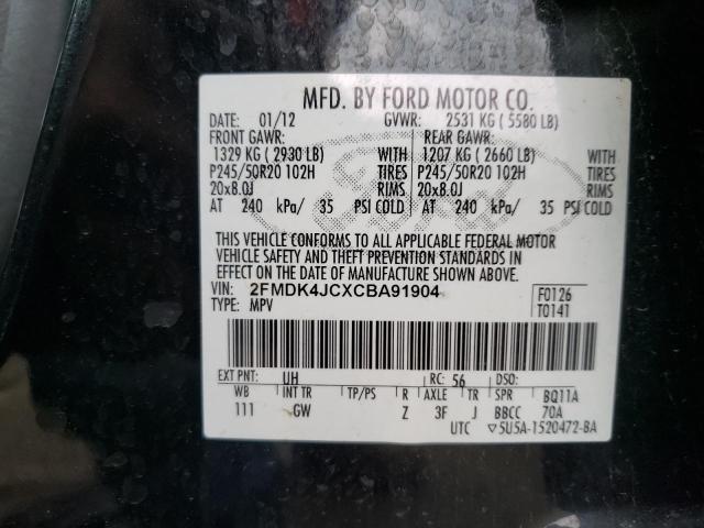 Photo 12 VIN: 2FMDK4JCXCBA91904 - FORD EDGE SEL 