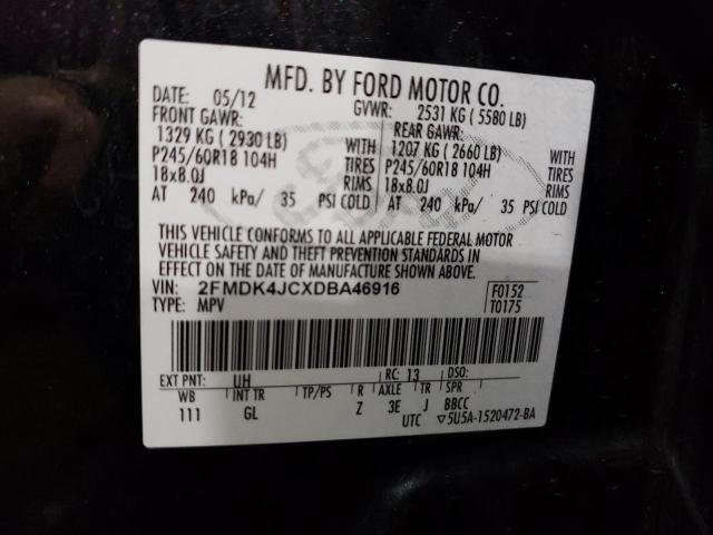 Photo 9 VIN: 2FMDK4JCXDBA46916 - FORD EDGE SEL 