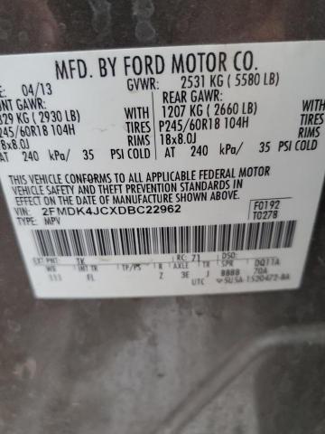 Photo 12 VIN: 2FMDK4JCXDBC22962 - FORD EDGE 