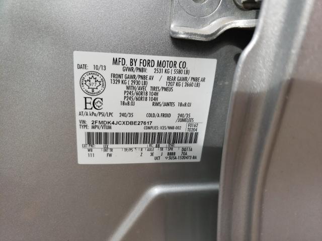 Photo 9 VIN: 2FMDK4JCXDBE27617 - FORD EDGE SEL 