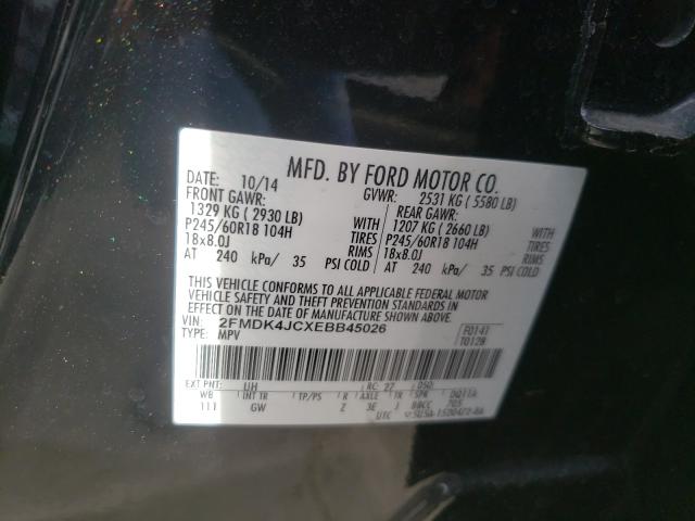 Photo 9 VIN: 2FMDK4JCXEBB45026 - FORD EDGE SEL 