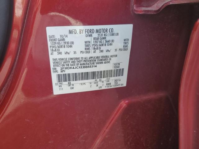 Photo 12 VIN: 2FMDK4JCXEBB55314 - FORD EDGE SEL 