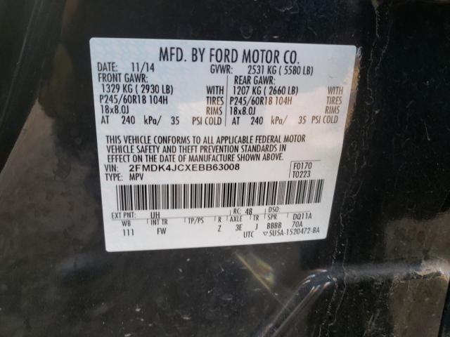 Photo 9 VIN: 2FMDK4JCXEBB63008 - FORD EDGE SEL 