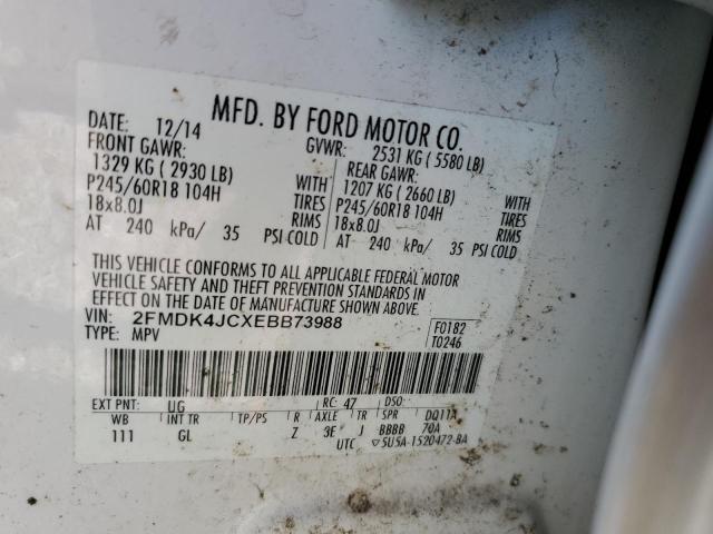 Photo 12 VIN: 2FMDK4JCXEBB73988 - FORD EDGE SEL 