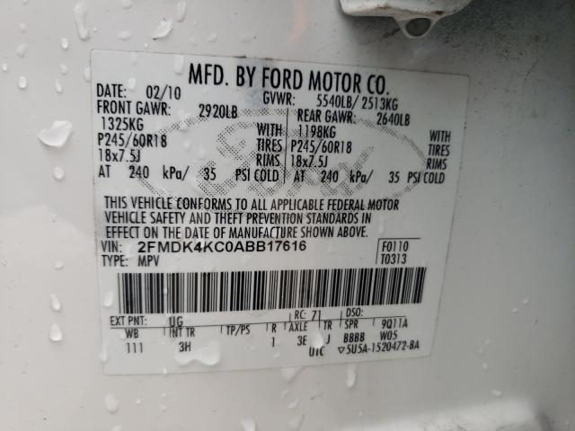 Photo 9 VIN: 2FMDK4KC0ABB17616 - FORD EDGE LIMIT 