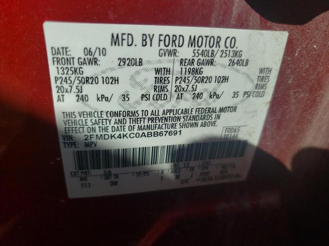 Photo 11 VIN: 2FMDK4KC0ABB67691 - FORD EDGE 