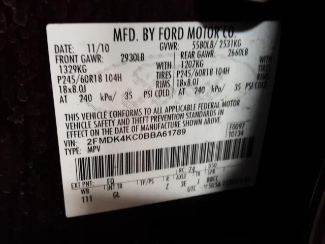 Photo 9 VIN: 2FMDK4KC0BBA61789 - FORD EDGE LIMIT 