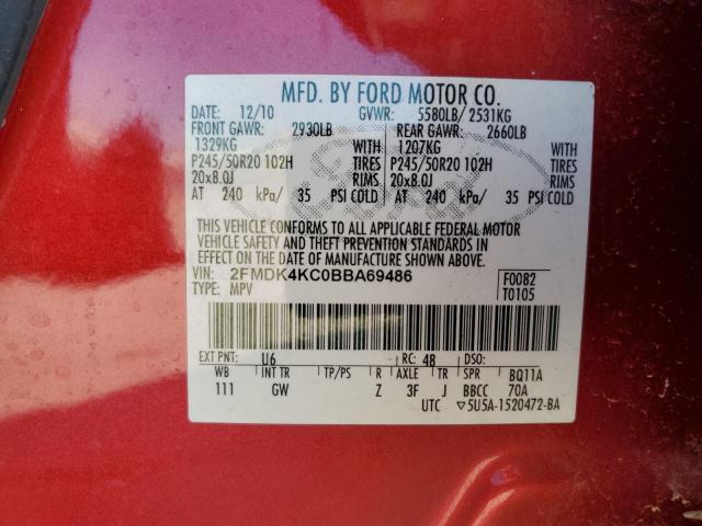 Photo 11 VIN: 2FMDK4KC0BBA69486 - FORD EDGE LIMIT 