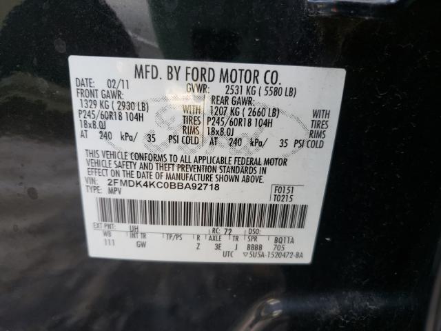 Photo 9 VIN: 2FMDK4KC0BBA92718 - FORD EDGE 