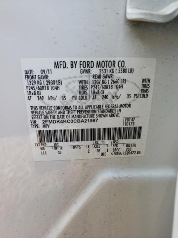 Photo 12 VIN: 2FMDK4KC0CBA21567 - FORD EDGE 