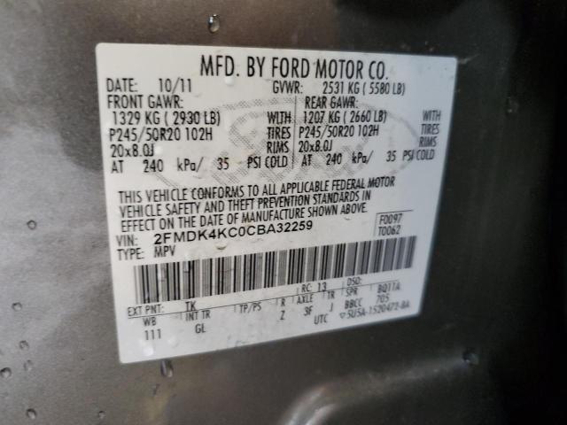 Photo 11 VIN: 2FMDK4KC0CBA32259 - FORD EDGE 