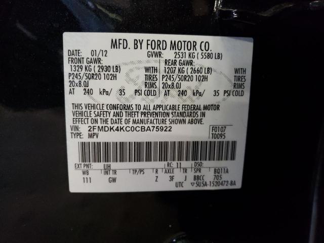 Photo 12 VIN: 2FMDK4KC0CBA75922 - FORD EDGE LIMIT 