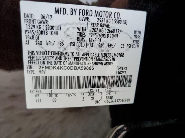 Photo 12 VIN: 2FMDK4KC0DBA59866 - FORD EDGE LIMIT 