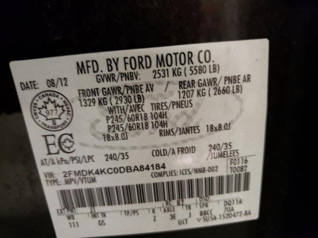 Photo 9 VIN: 2FMDK4KC0DBA84184 - FORD EDGE LIMIT 