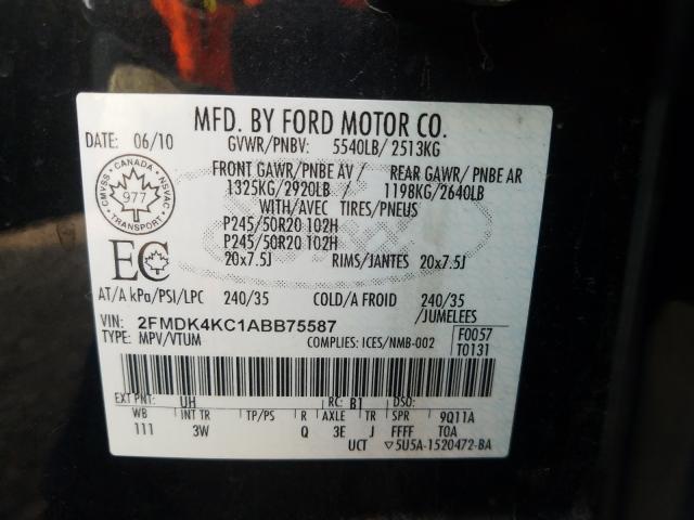 Photo 9 VIN: 2FMDK4KC1ABB75587 - FORD EDGE LIMIT 