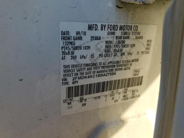 Photo 11 VIN: 2FMDK4KC1BBA27554 - FORD EDGE 