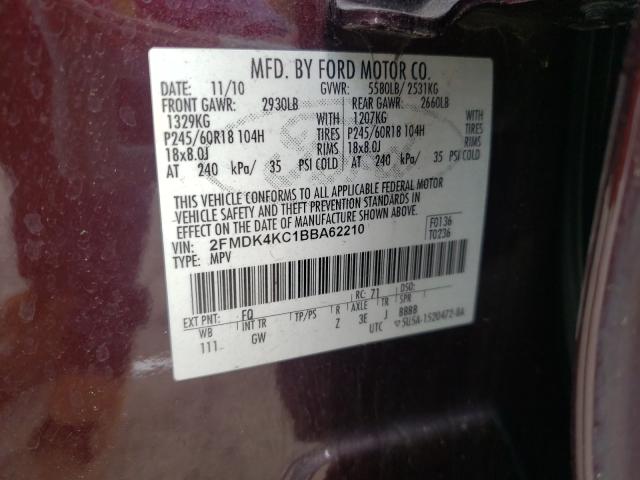 Photo 9 VIN: 2FMDK4KC1BBA62210 - FORD EDGE LIMIT 