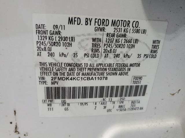 Photo 12 VIN: 2FMDK4KC1CBA11078 - FORD EDGE LIMIT 