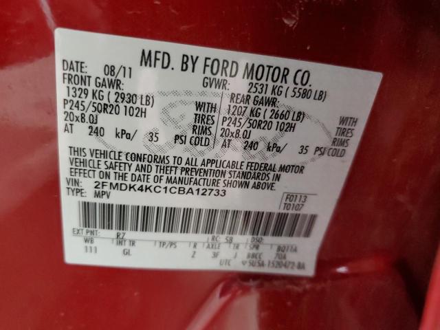 Photo 12 VIN: 2FMDK4KC1CBA12733 - FORD EDGE LIMIT 